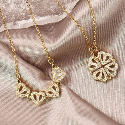 Verstelbare klaverhart ketting - Celeste