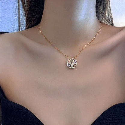 Verstelbare klaverhart ketting - Celeste