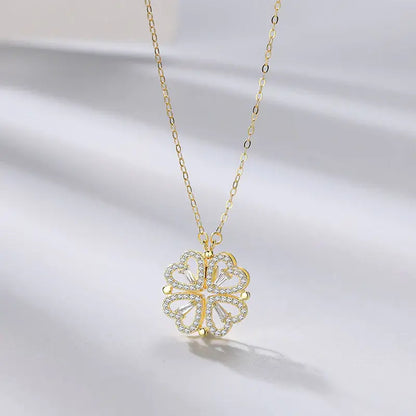 Verstelbare klaverhart ketting - Celeste