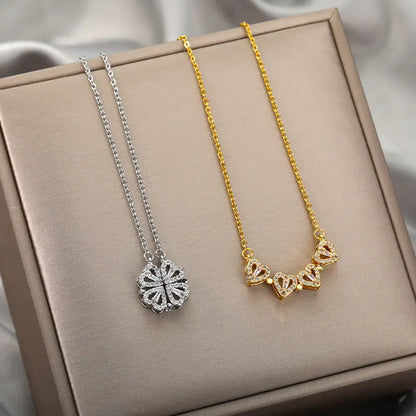 Verstelbare klaverhart ketting - Celeste