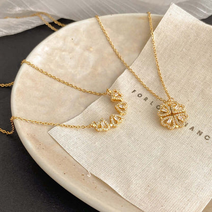 Verstelbare klaverhart ketting - Celeste